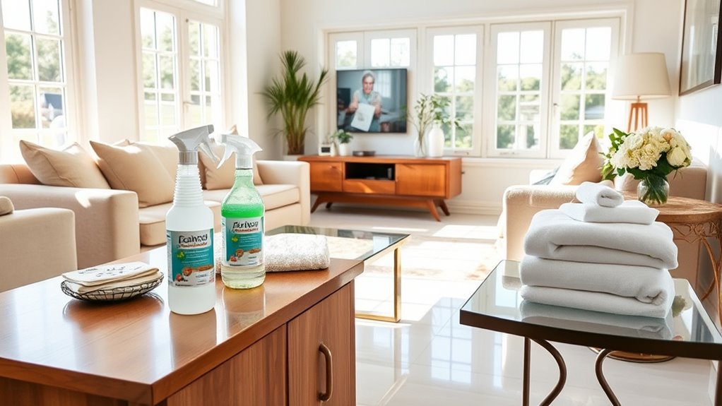 thorough post guest cleaning routine