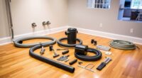 top central vacuum kit options