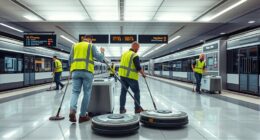 transport hub cleaning routines