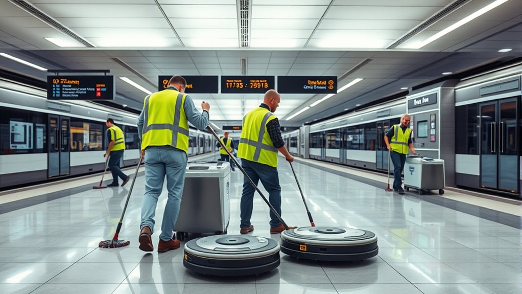transport hub cleaning routines