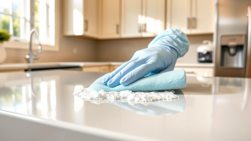 use gentle cleaning solutions