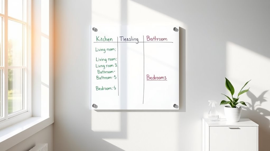 weekly cleaning plan