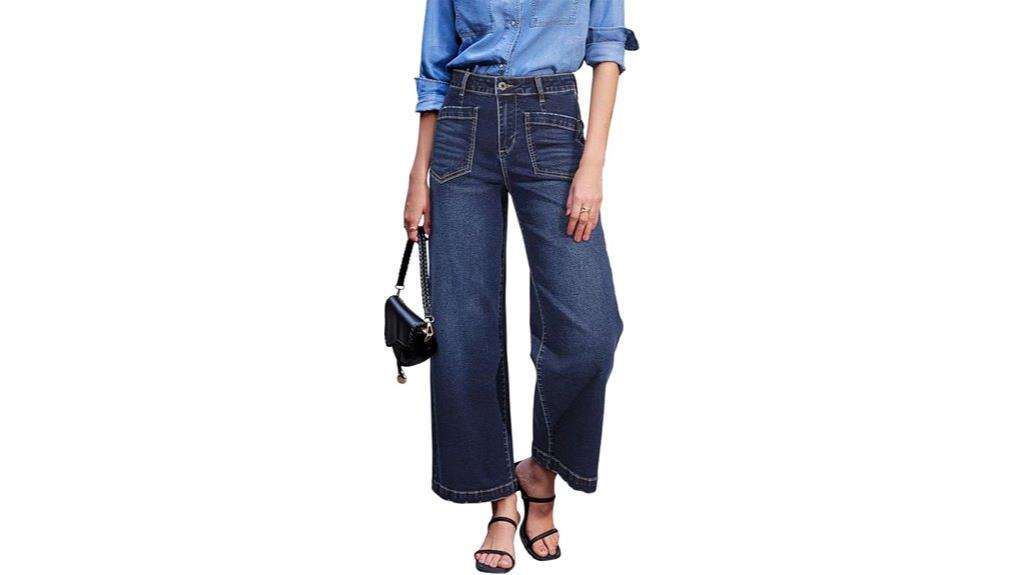 wide leg high waist jeans