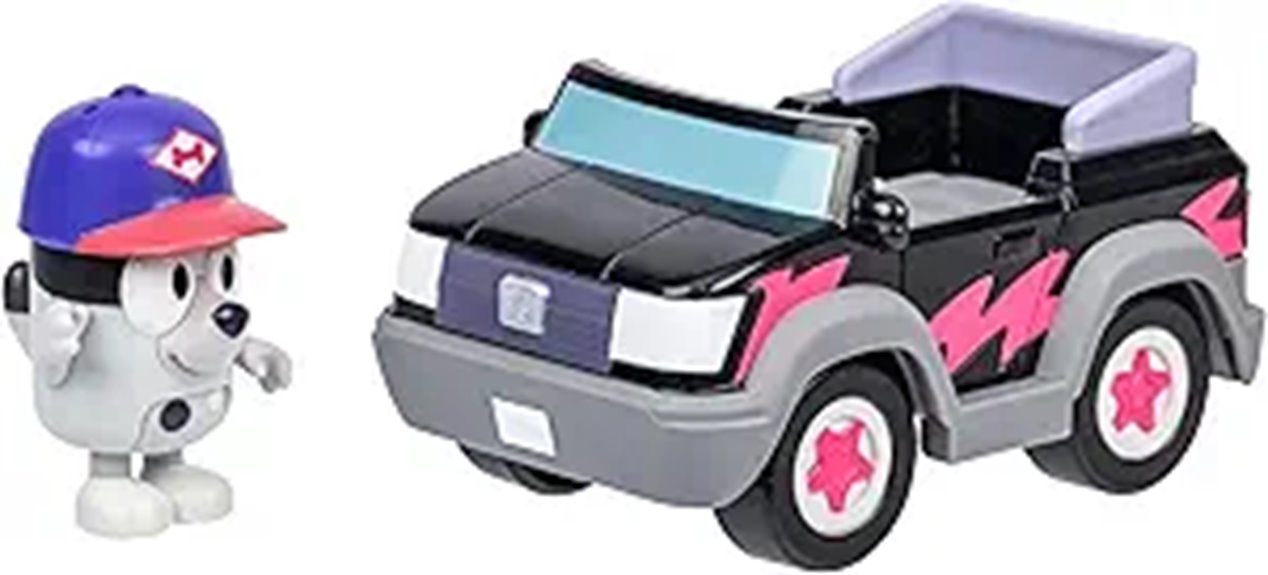 bluey themed pizza delivery vehicle