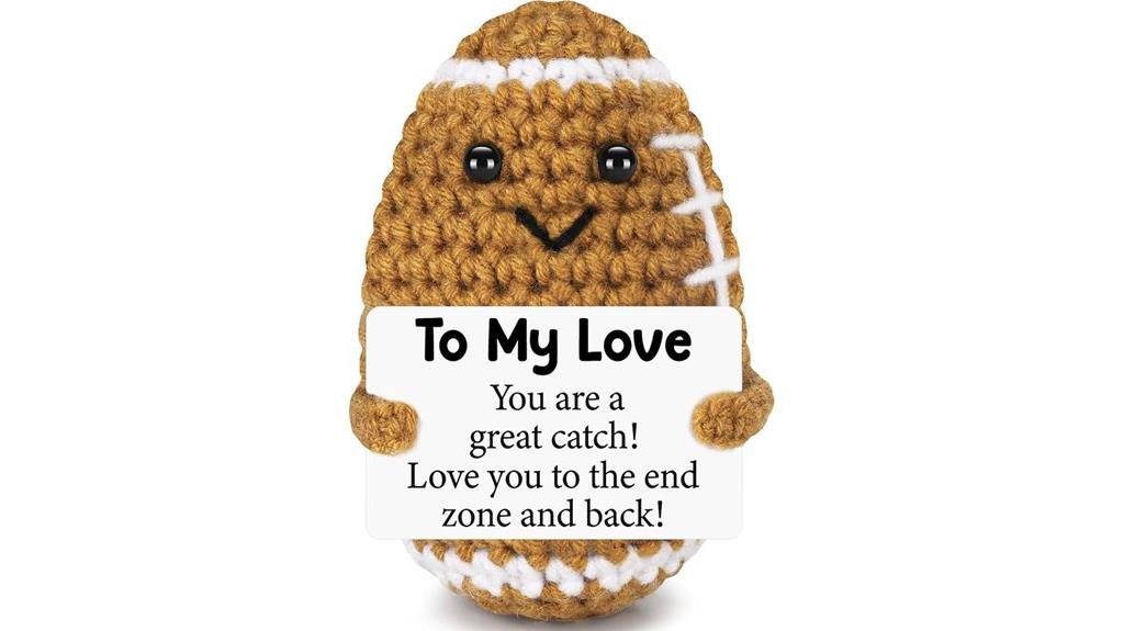 crochet football gift idea