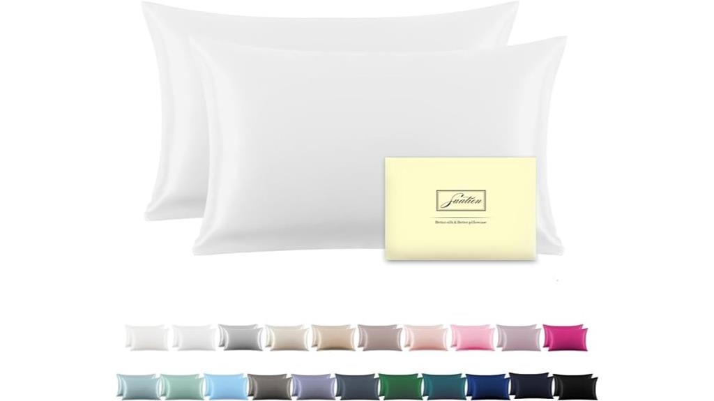 set of two silk pillowcases