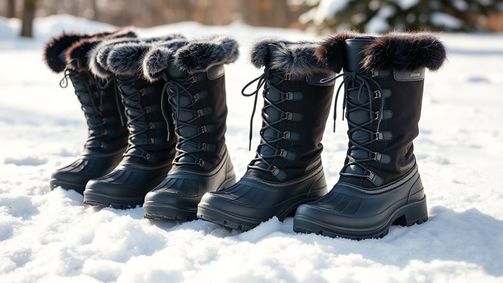 stylish warm waterproof snow boots