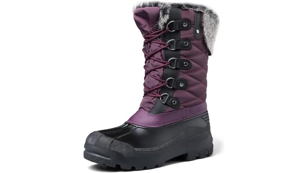 women s snow boot features