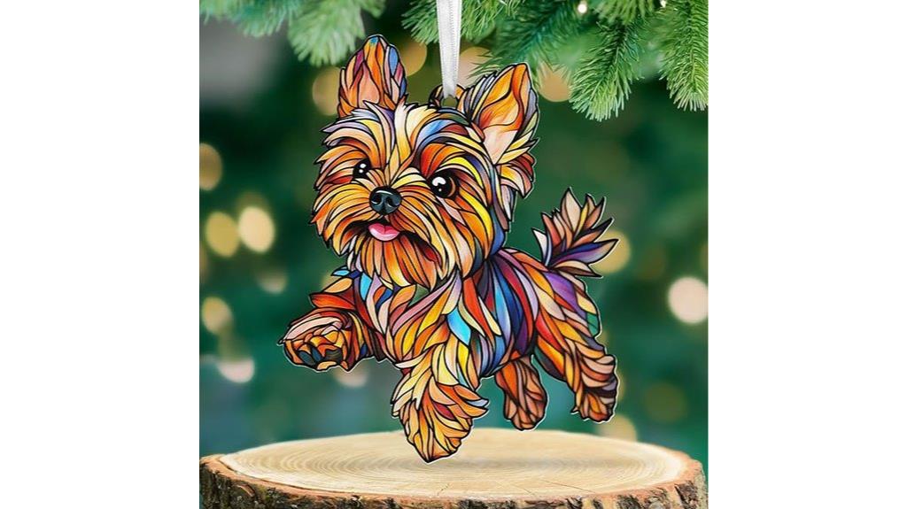 yorkie dog christmas decor