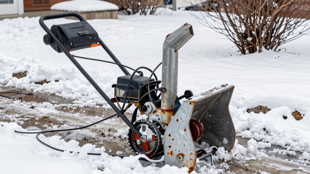 incorrect snow blower storage