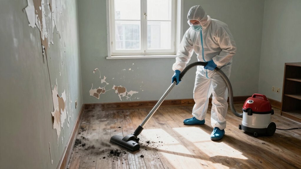 lead dust containment and cleaning