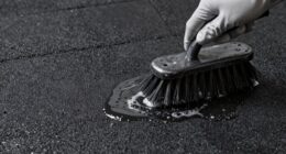 safe gym floor scrubbing