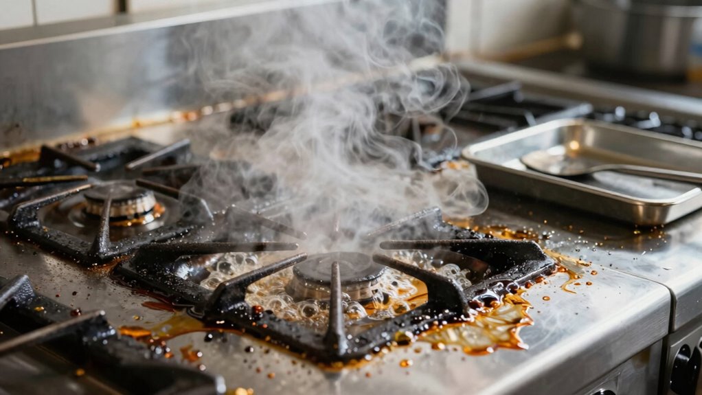 steam fails to remove grease