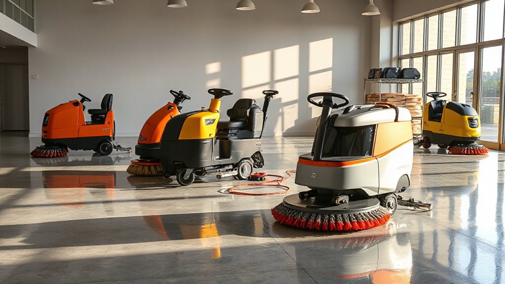 top concrete floor scrubbers