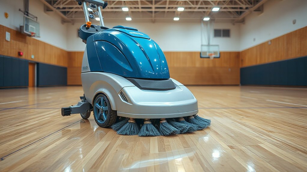top gym floor scrubbing machines