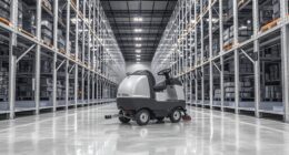 top narrow aisle floor scrubbers