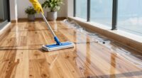 clean balcony floors carefully