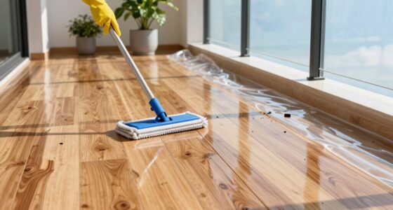 clean balcony floors carefully