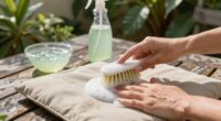 clean cushions to eliminate odors