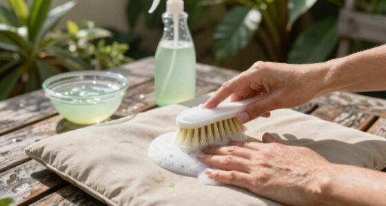 clean cushions to eliminate odors