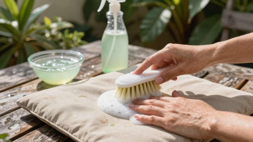 clean cushions to eliminate odors