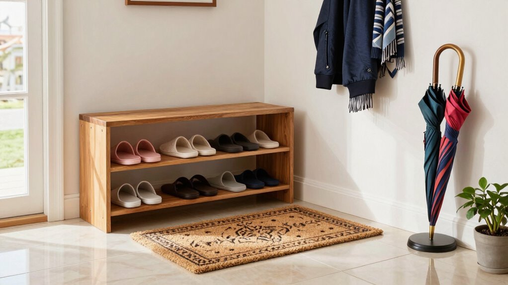 clean organized mudroom solution
