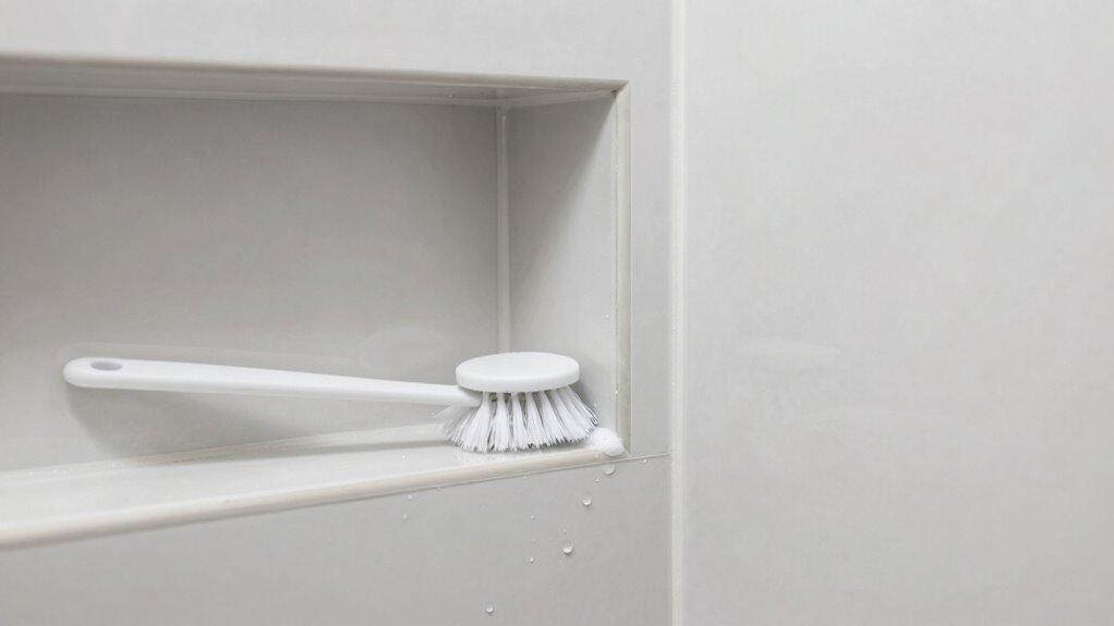 clean shower niches thoroughly