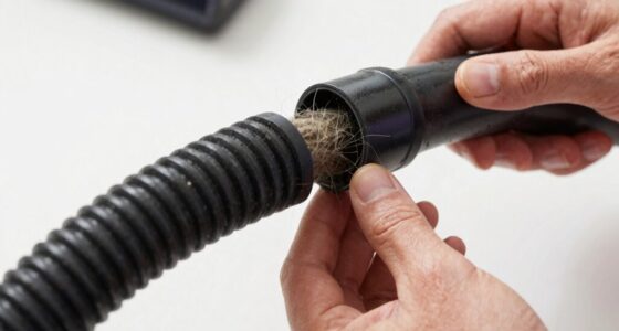 clear vacuum hose blockage