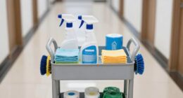 efficient janitorial cart layout