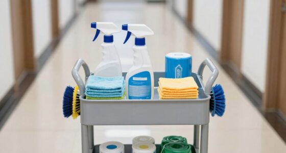 efficient janitorial cart layout