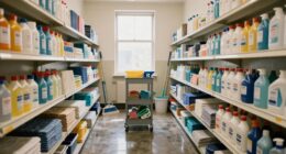 efficient janitorial supply arrangement