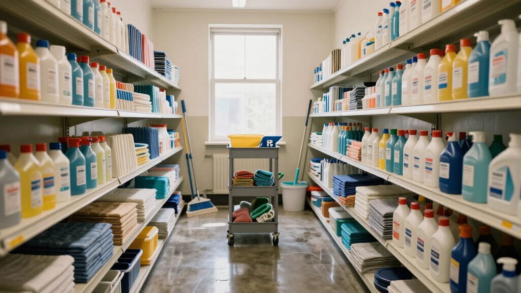 efficient janitorial supply arrangement