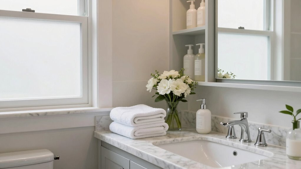 guest bathroom organization tips