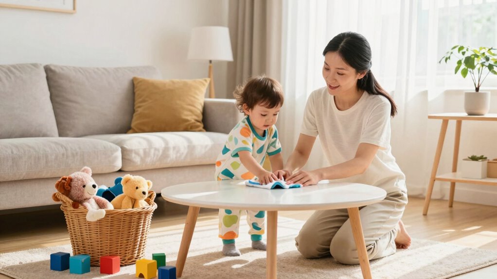 involving toddler in cleaning