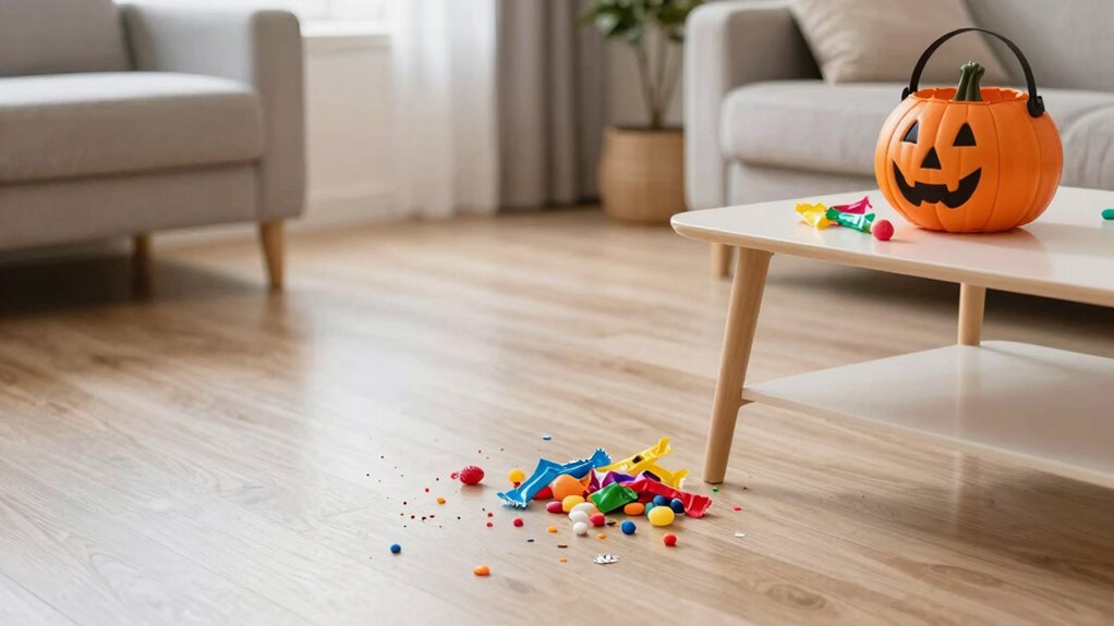 mess free halloween cleanup