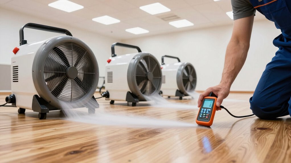 moisture detection and drying
