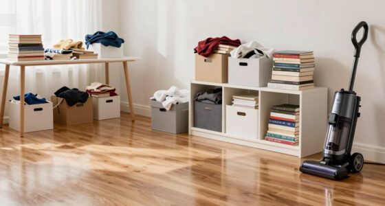 organize before deep cleaning