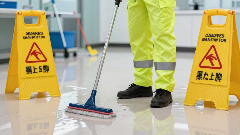 post mopping slip risks