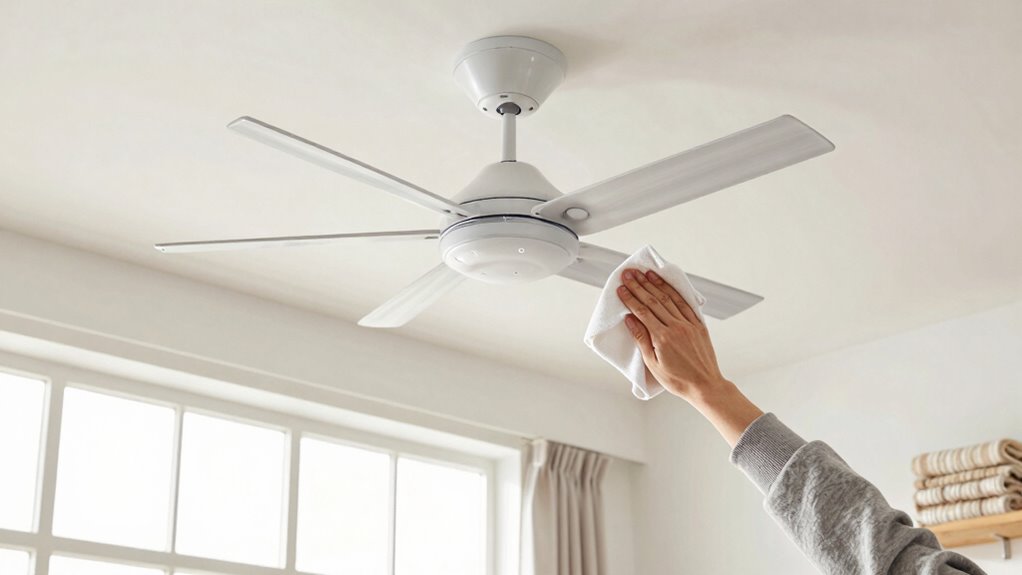 pre winter ceiling fan cleaning