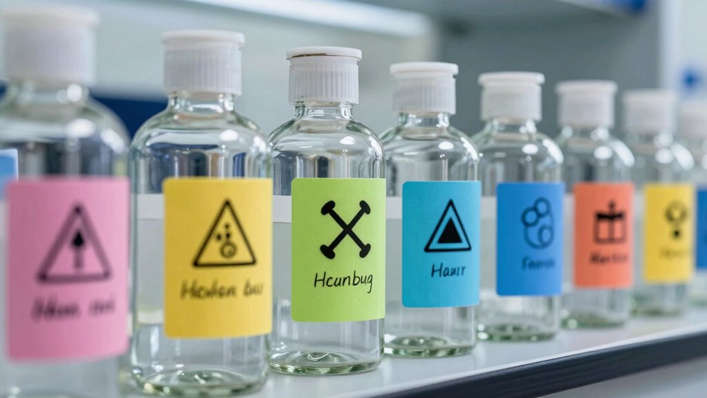 proper chemical bottle labeling