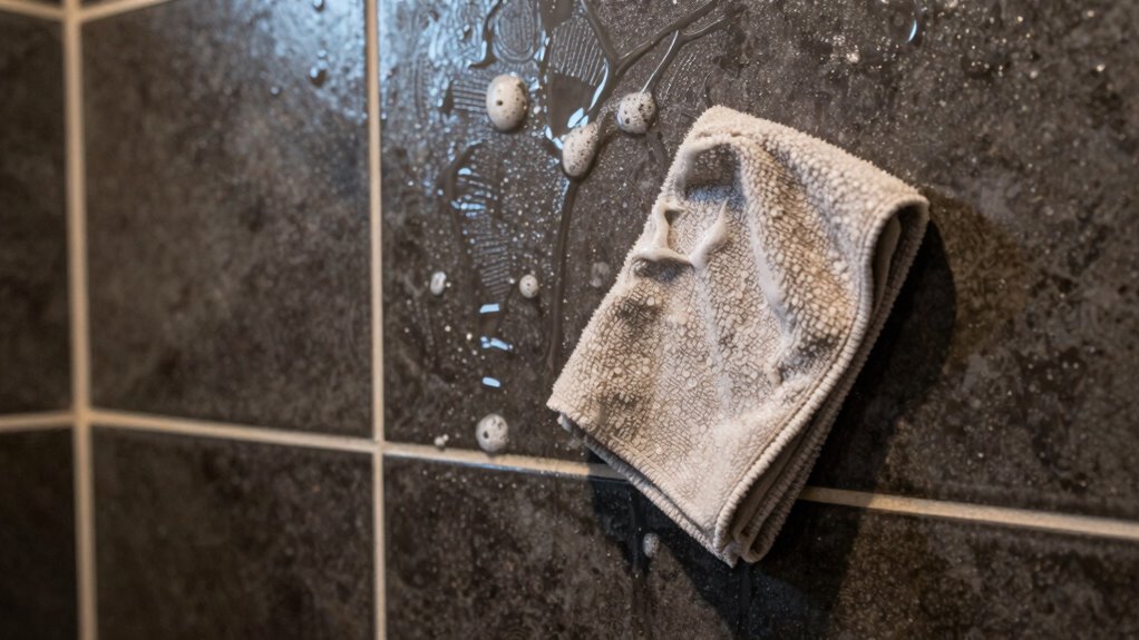 removing soap from tiles