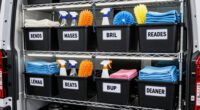 secure van cleaning supplies