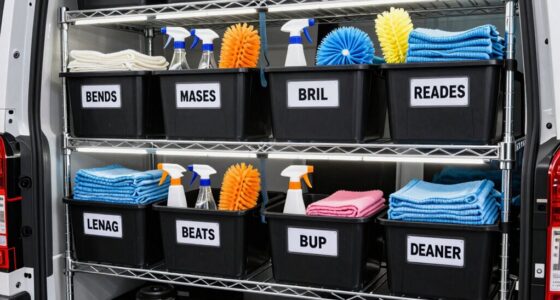 secure van cleaning supplies