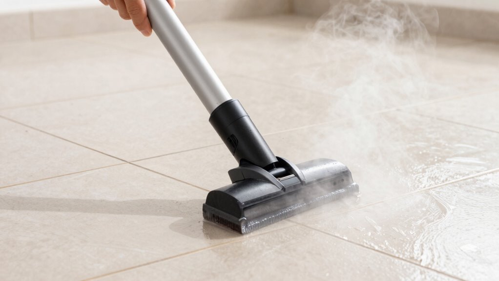 steam cleaning grout safely
