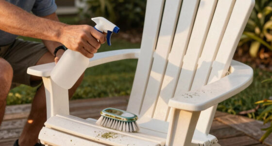 How the clean plastic adirondack chairs with “mold”?