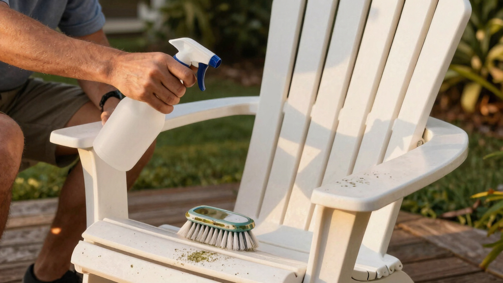 How the clean plastic adirondack chairs with “mold”?