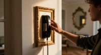 A Simple Gilded Frame Turned An Ugly Intercom Into A Conversation Starter