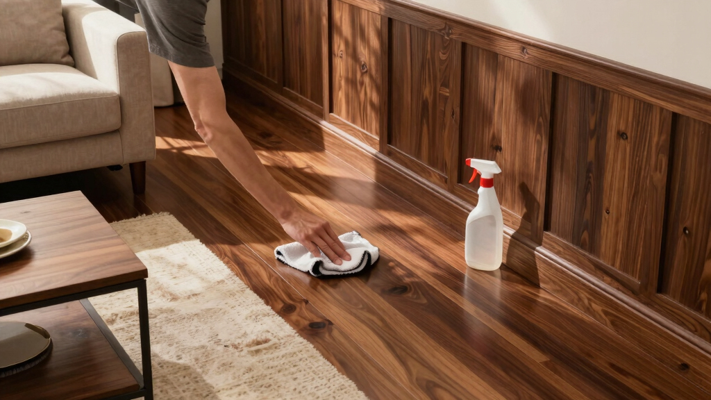 She Kept the Original Wood Paneling, and the Living Room Feels Cozy