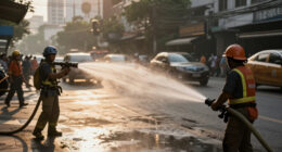 BANGKOK: 'ชัชชาติ' ติดตามเหตุเพลิงไหม้คลองถมเซ็นเตอร์ รับฉีดน้ำสกัดเพลิงลุกลามทำได้ยาก เพราะติดผนังฟาซาด หวั่นโครงสร้างเสี่ยงยุบตัว คาดต้นเพลิงเริ่มจากชั้น 1 พื้นที่ร้านค้า แม้ภายใ