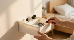 I’m Putting A Drawer Organizer On My Bedroom Wall, And It’s The Smartest Storage Trick